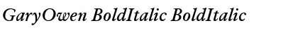Download GaryOwen BoldItalic Font