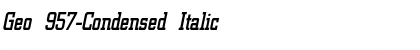 Geo 957-Condensed Italic