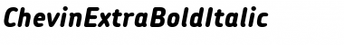ChevinExtraBoldItalic Regular Font