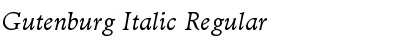 Download Gutenburg Italic Font