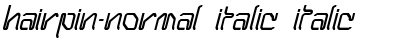 Hairpin-Normal iTALIC Font