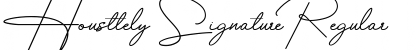 Housttely Signature Regular Font