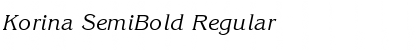 Korina SemiBold Regular Font