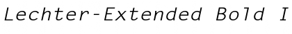 Lechter-Extended Bold Italic