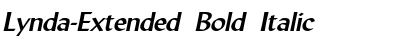Lynda-Extended Bold Italic Font