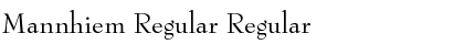 Mannhiem Regular Regular Font