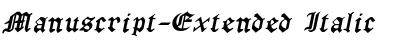 Manuscript-Extended Font