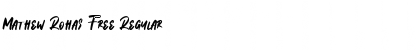 Download Mathew Rohas Free Font
