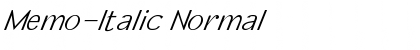 Memo-Italic Font