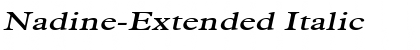 Nadine-Extended Italic Font