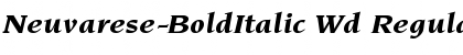 Download Neuvarese-BoldItalic Wd Font