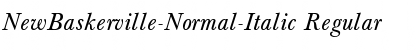 NewBaskerville-Normal-Italic Regular Font