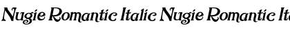 Nugie Romantic Italic Nugie Romantic Italic Font