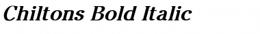 Chiltons Bold Italic Regular Font