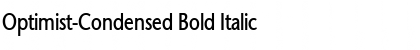 Optimist-Condensed Bold Italic