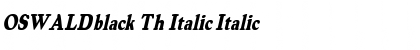 OSWALDblack Th Italic Italic Font