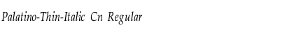 Download Palatino-Thin-Italic Cn Font