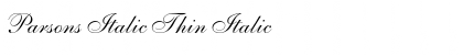 Parsons Italic Thin Italic Font