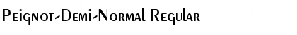 Peignot-Demi-Normal Regular Font