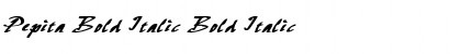 Pepita Bold Italic Font