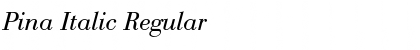 Pina Italic Regular Font