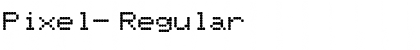 Pixel- Regular Font