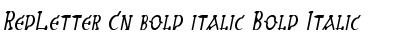 RedLetter Cn bold italic Bold Italic Font