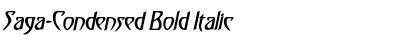 Saga-Condensed Bold Italic Font