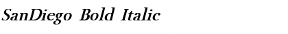 SanDiego Bold Italic Font