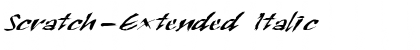 Scratch-Extended Italic Font