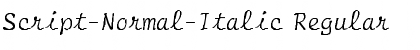 Script-Normal-Italic Regular