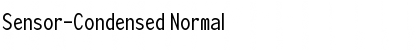 Sensor-Condensed Normal Font