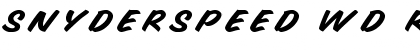 Download SnyderSpeed Wd Font