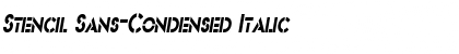 Stencil Sans-Condensed Italic