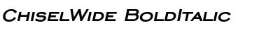 ChiselWide BoldItalic Font