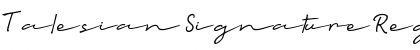 Talesian Signature Regular Font