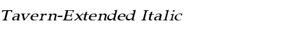 Tavern-Extended Italic Font