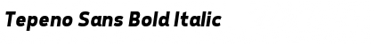 Tepeno Sans Bold Italic Font