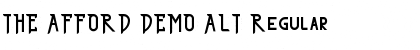 THE AFFORD DEMO ALT Regular Font