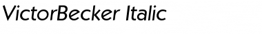 VictorBecker Italic Font