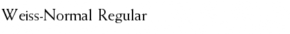 Weiss-Normal Regular Font