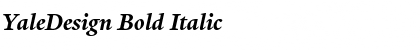 YaleDesign Bold Italic Font