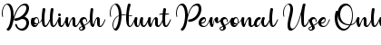 Bollinsh Hunt Personal Use Only Font Bollinsh Hunt Personal Use Only Font