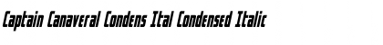 Captain Canaveral Condens Ital Font