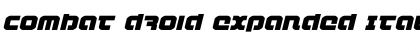 Combat Droid Expanded Italic Font