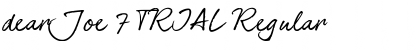 Download dearJoe 7 TRIAL Font