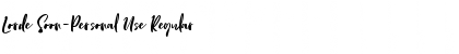 Download Lorde Soon-Personal Use Font