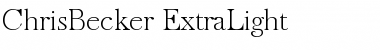 ChrisBecker-ExtraLight Regular Font