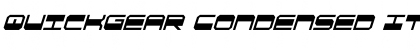 QuickGear Condensed Italic Condensed Italic