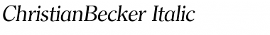 ChristianBecker Italic Font